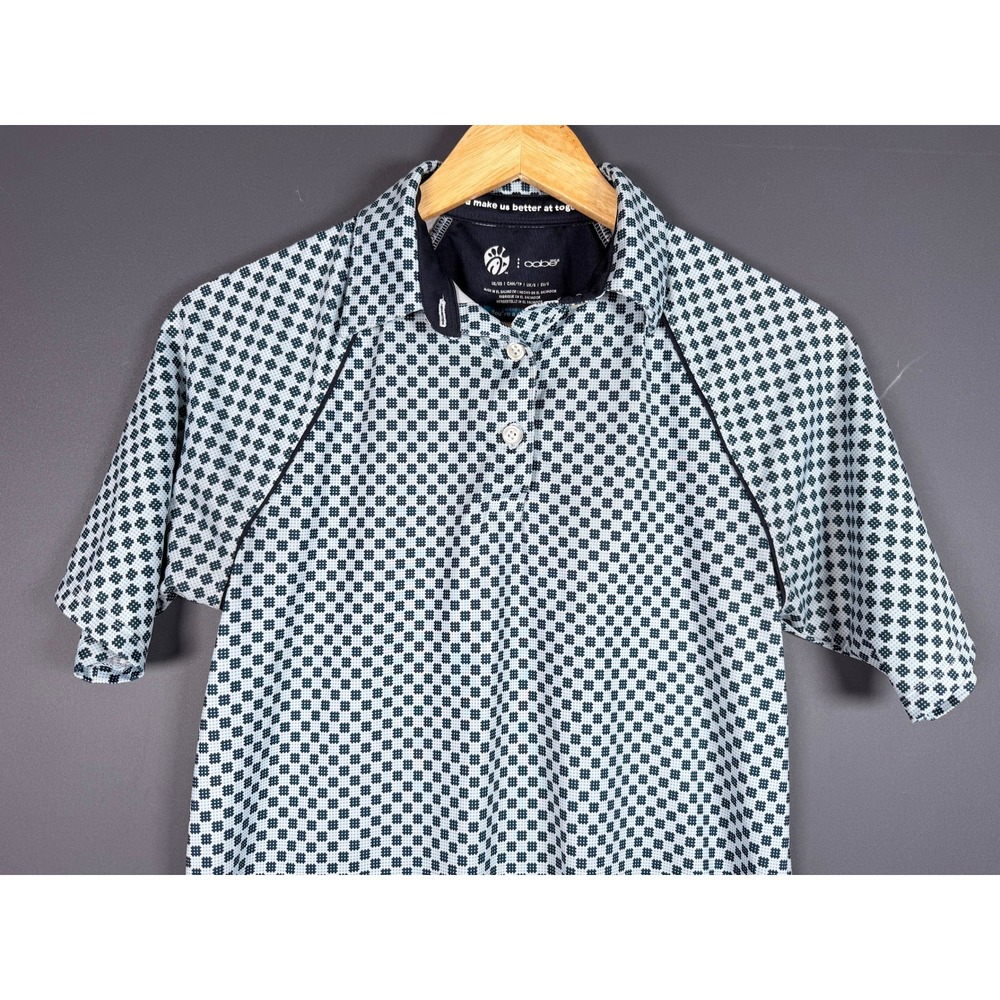 Oobe Chick-fil-A Together Fund Polo Shirt Womens XS Navy Blue Waffle Fry Pattern